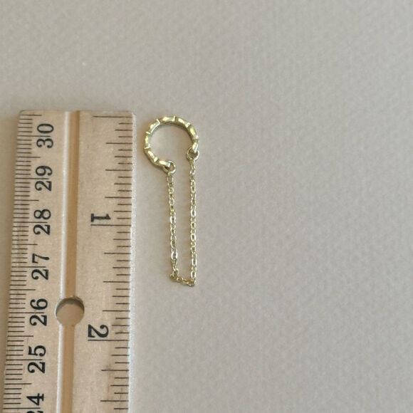 Chain drop cuff earrings M1251 - Picture 3 of 4